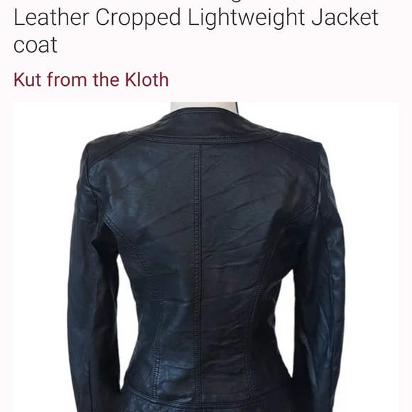 KUT from the Kloth lightweight faux leather jacket, with floral lining - Picture 2 of 7